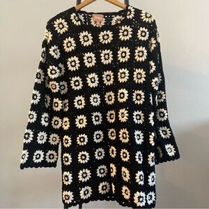 Show Me Your MuMu Black and White Floral Mini Dress